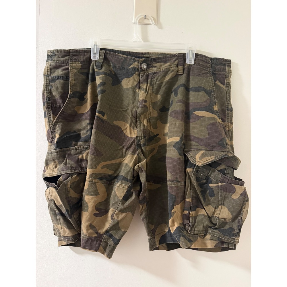 CSG Cargo Shorts Mens 40 Green Camo Good Ripstop Woodland Tactical Utility